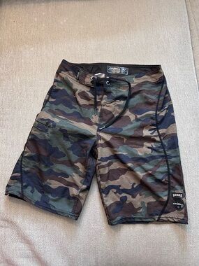 O'Neill kids Camouflage Board Shorts - Green & Brown